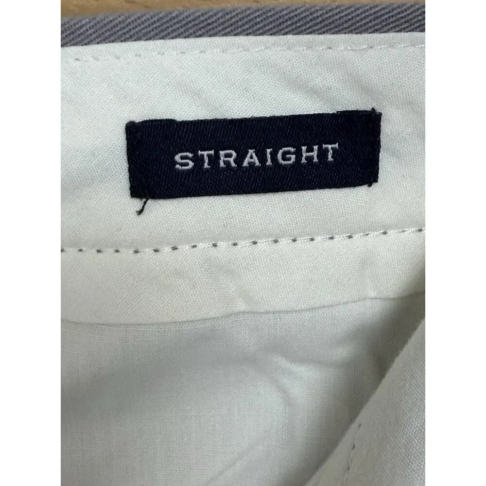 J Crew Mens Pants 33x32‎ Straight Gray Flex Chino Stretch Pockets Casual Cotton